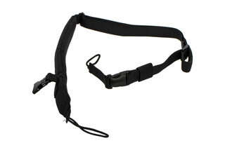 The Strike Industries S3 Pro Padded Rifle Sling is made from black Nylon